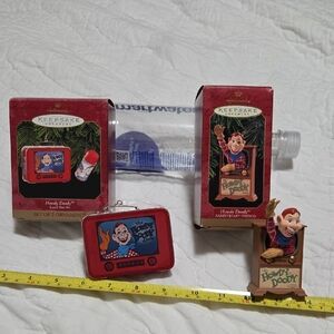 B18 Howdy Doody Keepsake Ornament Set 1997 & 1999 Lunchbox & Anniversary Edition